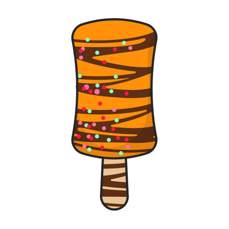 Ice cream in cone vector icon.Color vector logo isolated on white background ice cream in cone.のイラスト素材