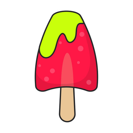 Ice cream in cone vector icon.Color vector logo isolated on white background ice cream in cone.のイラスト素材
