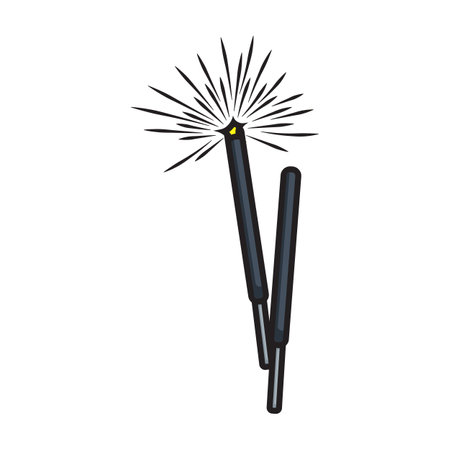 Christmas firework vector icon.Color vector logo isolated on white background christmas firework.のイラスト素材