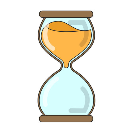 Hourglass vector icon.Color vector logo isolated on white background hourglass.のイラスト素材