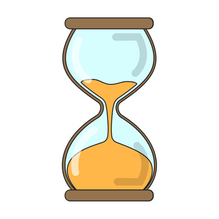 Hourglass vector icon.Color vector logo isolated on white background hourglass.のイラスト素材