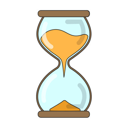 Hourglass vector icon.Color vector logo isolated on white background hourglass.のイラスト素材