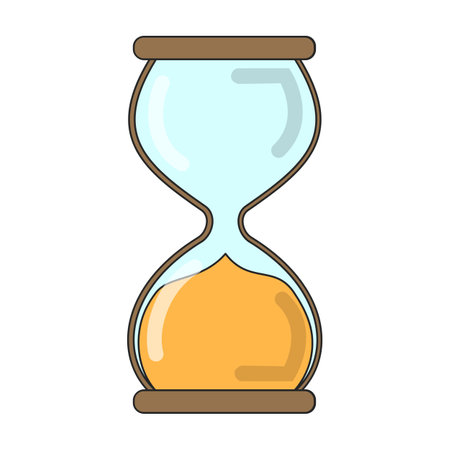 Hourglass vector icon.Color vector logo isolated on white background hourglass.のイラスト素材