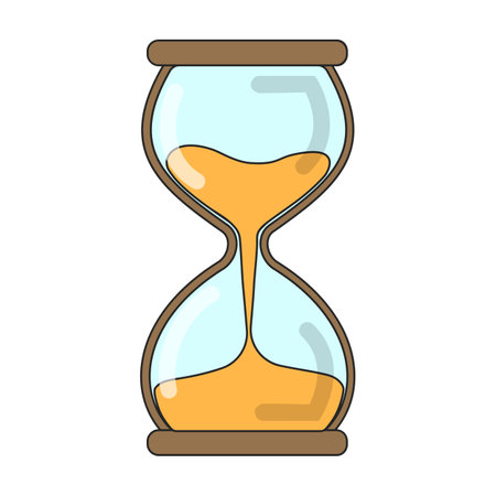 Hourglass vector icon.Color vector logo isolated on white background hourglass.のイラスト素材