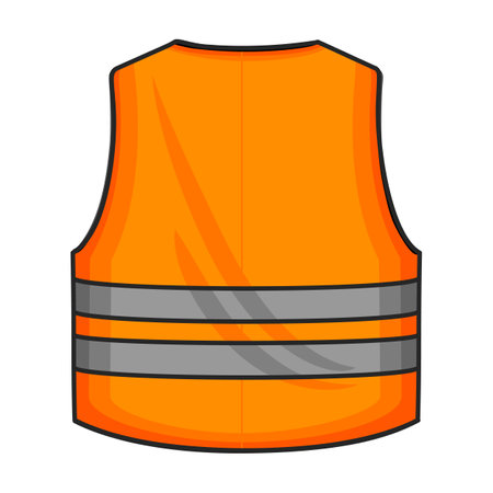 Safety vest vector icon.Color vector logo isolated on white background safety vest.のイラスト素材