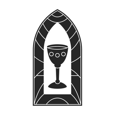 Glass vector black icon. Vector illustration glass window on white background.のイラスト素材