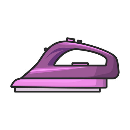 Electric iron vector iconのイラスト素材