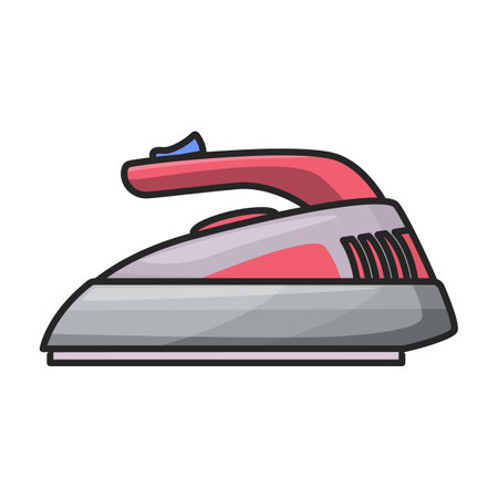 Electric iron vector iconのイラスト素材