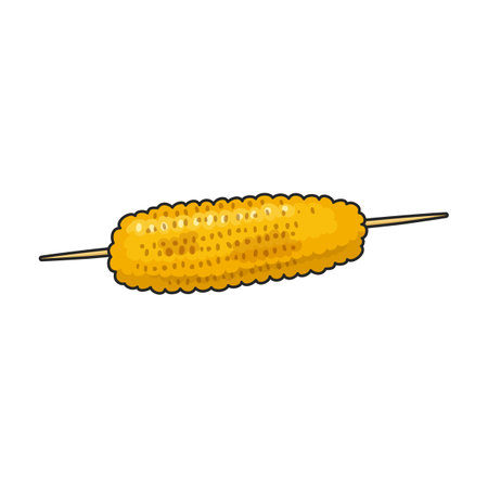 Corn cob vector iconのイラスト素材