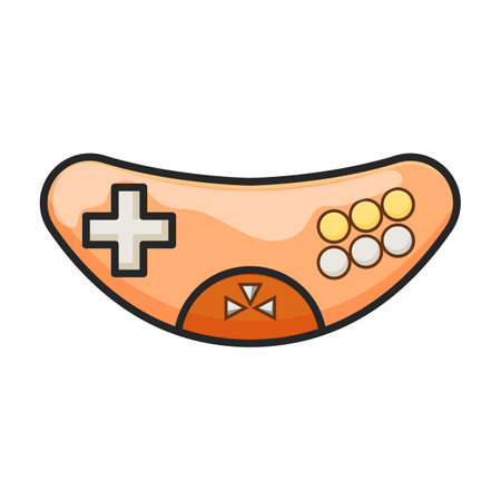 Game of joystick vector icon.Color vector logo isolated on white background game of joystick.のイラスト素材