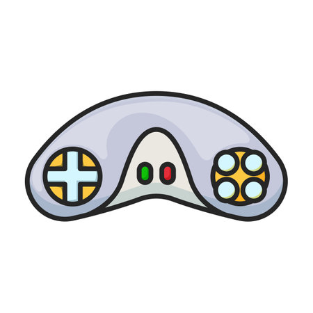 Game of joystick vector icon.Color vector logo isolated on white background game of joystick.のイラスト素材