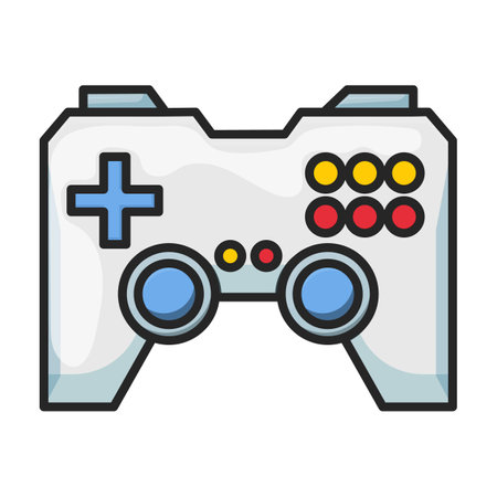 Game of joystick vector icon.Color vector logo isolated on white background game of joystick.のイラスト素材