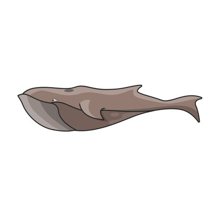 Whale sperm vector icon.Color vector logo isolated on white background whale sperm.のイラスト素材
