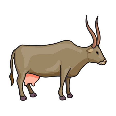Cow of animal vector icon.Color vector logo isolated on white background cow of animal.のイラスト素材