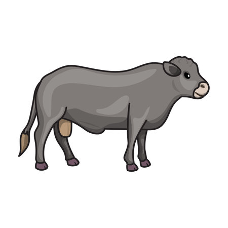 Cow of animal vector icon.Color vector logo isolated on white background cow of animal.のイラスト素材