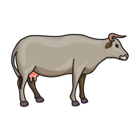 Cow of animal vector icon.Color vector logo isolated on white background cow of animal.のイラスト素材