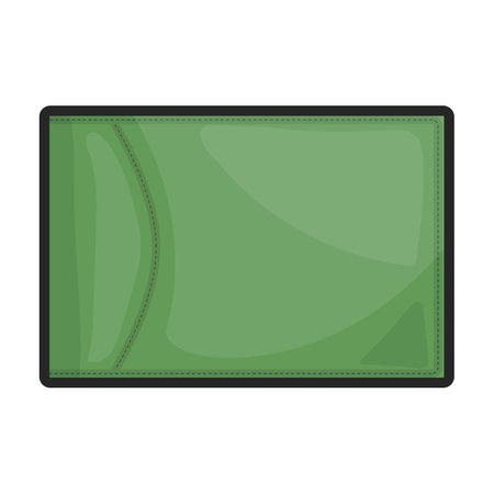 Leather wallet vector icon.Color vector logo isolated on white background leather wallet.のイラスト素材