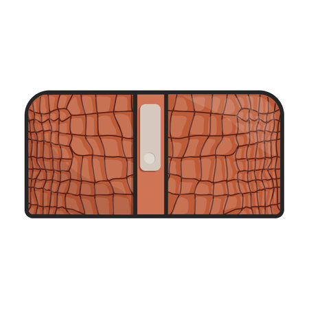 Leather wallet vector icon.Color vector logo isolated on white background leather wallet.のイラスト素材