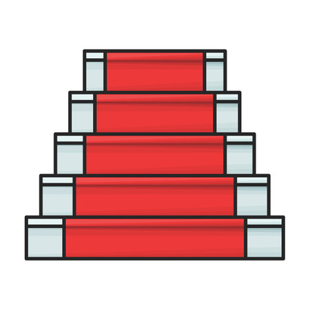 Staircase vector icon.Color vector logo isolated on white background staircase.のイラスト素材