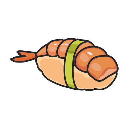 Shrimp vector icon.Color vector logo isolated on white background shrimp.のイラスト素材
