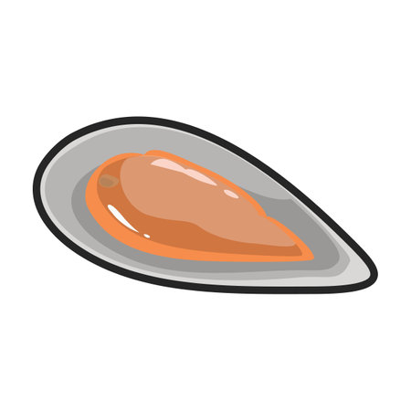 Oyster vector icon.Color vector logo isolated on white background oyster.のイラスト素材