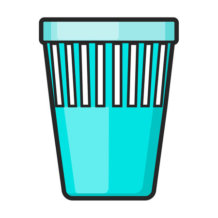 Trash box vector icon.Color vector logo isolated on white background trash box.のイラスト素材