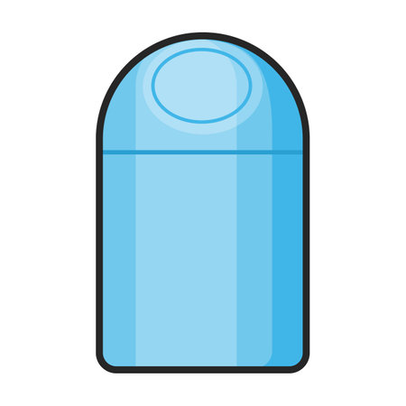 Trash box vector icon.Color vector logo isolated on white background trash box.のイラスト素材