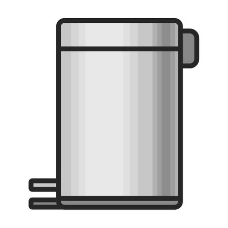 Trash box vector icon.Color vector logo isolated on white background trash box.のイラスト素材