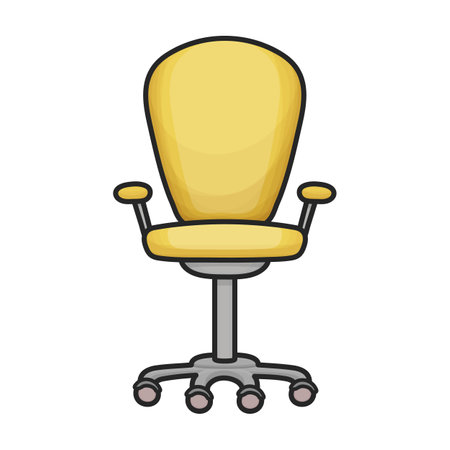 Office chair isolated on white background. Vector illustration. Eps 10.のイラスト素材