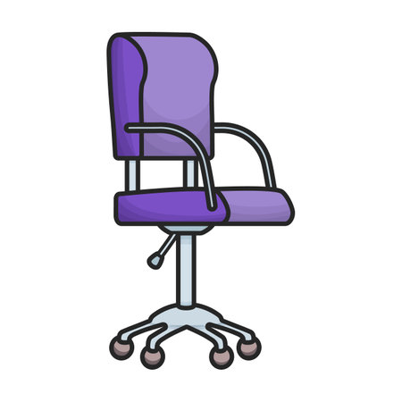 Chair office vector color icon. Vector illustration armchair office on white background. Isolated color illustration logo of chair office.のイラスト素材
