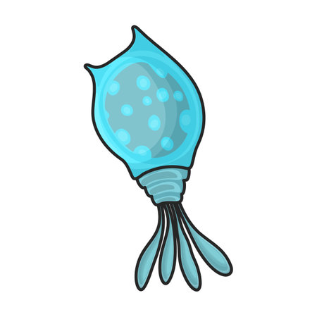 Plankton vector icon.Color vector logo isolated on white background plankton.のイラスト素材