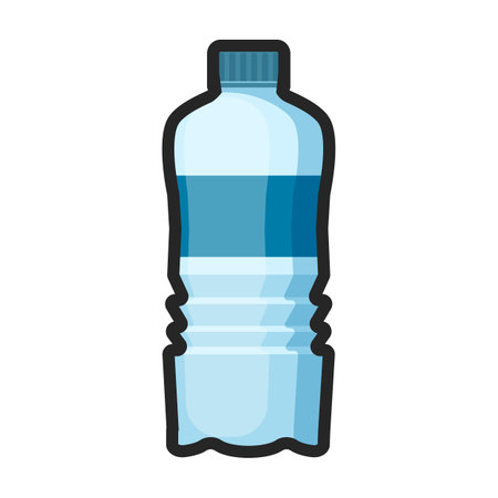 Plastic bottle vector icon.Color vector logo isolated on white background plastic bottle.のイラスト素材
