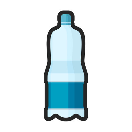 Plastic bottle vector icon.Color vector logo isolated on white background plastic bottle.のイラスト素材