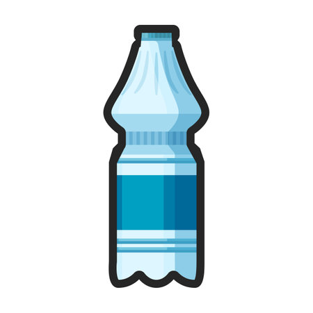 Plastic bottle vector icon.Color vector logo isolated on white background plastic bottle.のイラスト素材