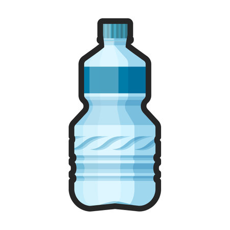 Plastic bottle vector icon.Color vector logo isolated on white background plastic bottle.のイラスト素材