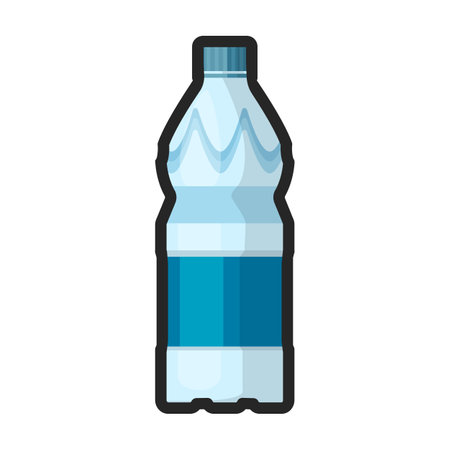 Plastic bottle vector icon.Color vector logo isolated on white background plastic bottle.のイラスト素材