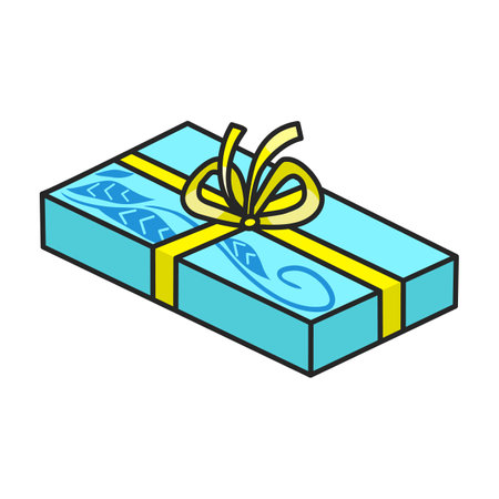 Gift box vector icon.Color vector logo isolated on white background gift box.のイラスト素材