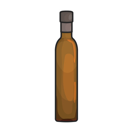 Bottle oil vector icon.Color vector logo isolated on white background bottle oil.のイラスト素材