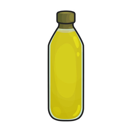 Bottle oil vector icon.Color vector logo isolated on white background bottle oil.のイラスト素材