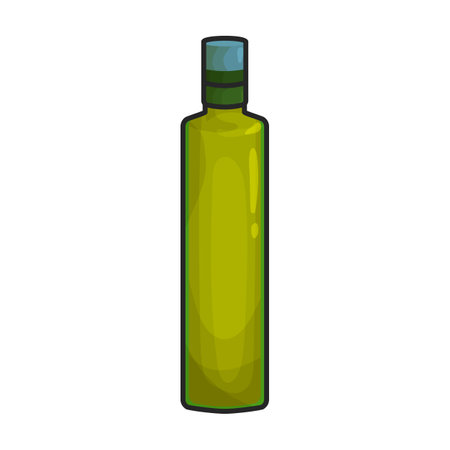 Bottle oil vector icon.Color vector logo isolated on white background bottle oil.のイラスト素材