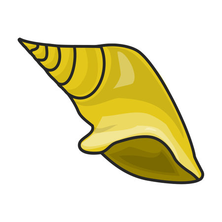 Shell sea vector color icon. Vector illustration sea shell on white background. Isolated color illustration logo of seashell.のイラスト素材