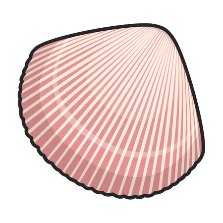 Shell sea vector color icon. Vector illustration sea shell on white background. Isolated color illustration logo of seashell.のイラスト素材
