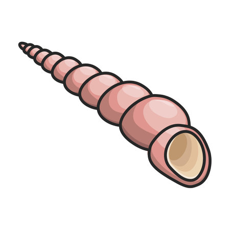 Shell sea vector color icon. Vector illustration sea shell on white background. Isolated color illustration logo of seashell.のイラスト素材