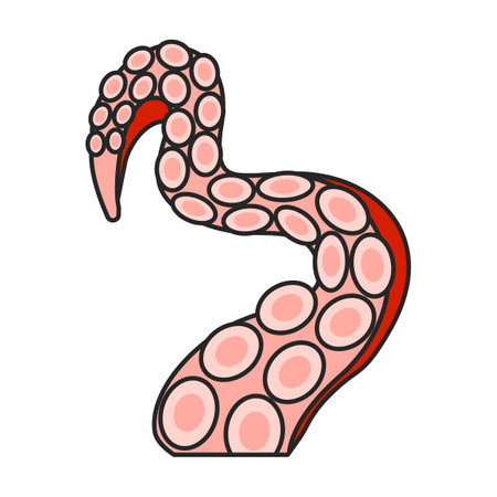 Octopus vector icon.Color vector logo isolated on white background octopus.のイラスト素材