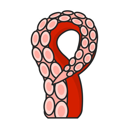 Octopus vector icon.Color vector logo isolated on white background octopus.のイラスト素材