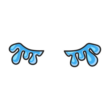 Tears vector icon.Color vector logo isolated on white background tears.のイラスト素材