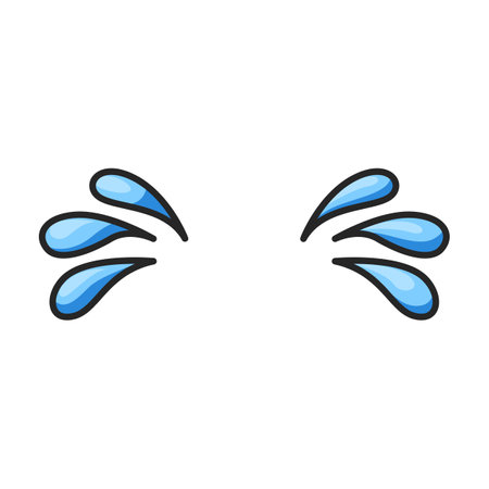 Tears vector icon.Color vector logo isolated on white background tears.のイラスト素材