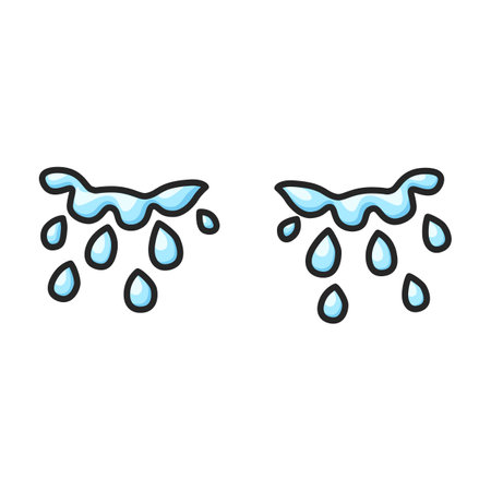Tears vector icon.Color vector logo isolated on white background tears.のイラスト素材