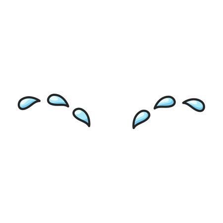 Tears vector icon.Color vector logo isolated on white background tears.のイラスト素材