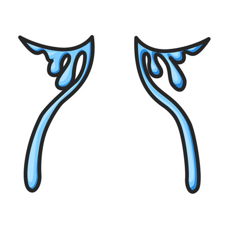 Tears vector icon.Color vector logo isolated on white background tears.のイラスト素材